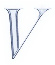 Dreamy Chrome Letter V Type Sticker