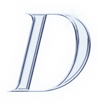 Dreamy Chrome Letter D Type Sticker