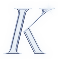 Dreamy Chrome Letter K Type Sticker